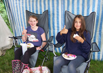 rachael and wenna tucking in
